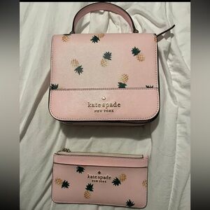 Kate Spade Pineapple bag and wallet set